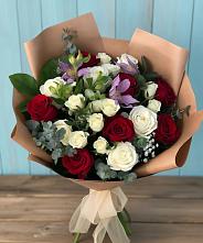 Букет цветов из:  Розы и Альстромерии #REPLACE_PRED# Кирове Калужской области