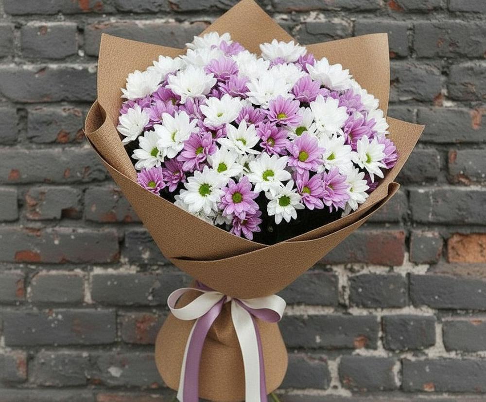 Букет цветов из: Хризантемы в Кирове Калужской области