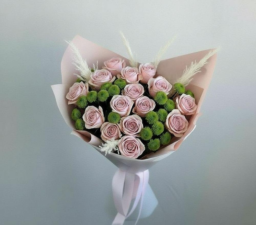 Букет цветов из: Розы и Хризантемы в Кирове Калужской области