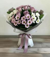 Букет цветов из:  Хризантемы и Розы #REPLACE_PRED# Кирове Калужской области