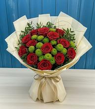 Букет цветов из:  Розы и Хризантемы #REPLACE_PRED# Кирове Калужской области