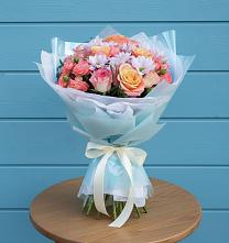Букет цветов из:  Хризантемы и Розы в Кирове Калужской области